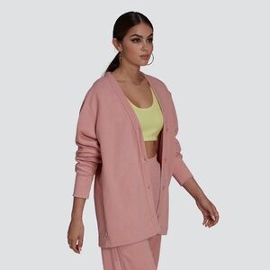 *NWT* Adidas Originals Soft Cardigan Sweatshirt-Wonder Mauve-Women’s Size Small